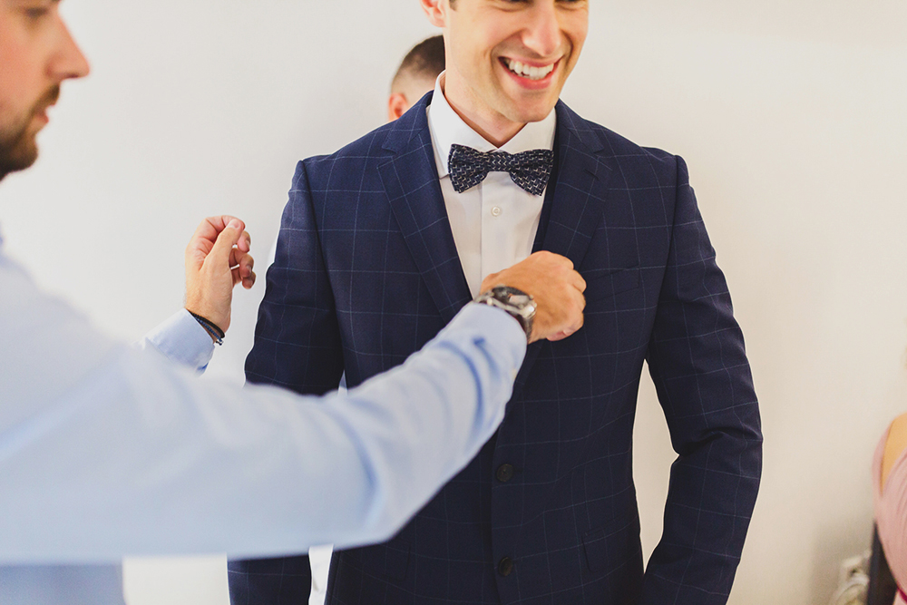 Preparation of groom in Santorini 