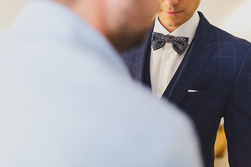 Preparation of groom in Santorini 