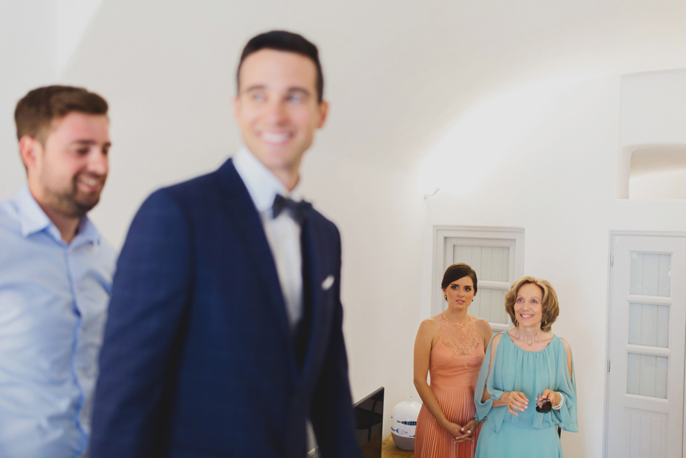 Preparation of groom in Santorini 
